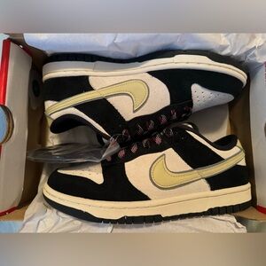 Black & Cream Suede Dunks